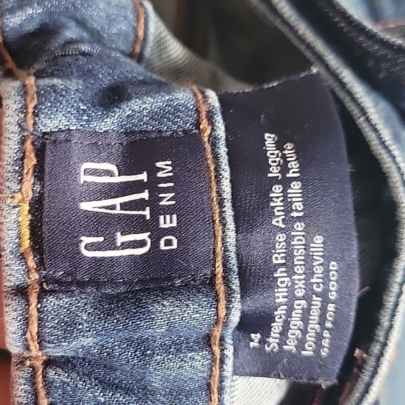 GAP KIDS Stretch High Rise Embroidered Flowers Jeans Size 14 - Picture 5 of 9